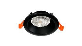 Oprawa Lima Okrągła Stała Czarna Aluminiowa