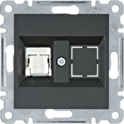 Lumina Gniazdo komputerowe pojedyczne RJ45 kat.5e FTP czarne WL2133