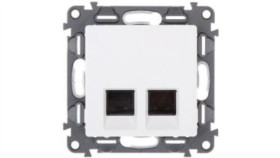 Polo.Fiorena Gniazdo Komputerowe Podwójne 2Xrj45 Kat. 5E Utp Białe 22015802