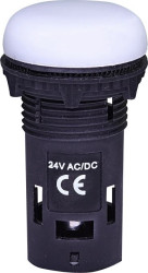 Lampka sygnalizacyjna kompaktowa zitegrowana, soczewka karbowana, 24 V AC/DC, Opal ECLI-024C-W 004771215
