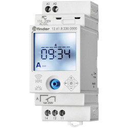 Finder 12.61.8.230.0000 DIN Rail timer 230V AC/DC NFC programming