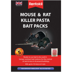 Rentokil FMR51 Mouse &amp; Rat Killer Pasta Bait (Sachets 5)