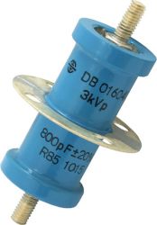 DB 016060 RF Power Feed-Through Capacitors with Conductor Rod, Class 1 Ceramic