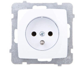 KARO Gniazdo pojedyncze z/u białe GP-1SZ/m/00