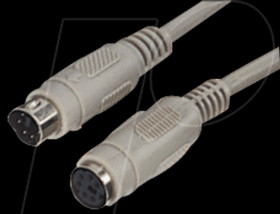 78106-2 PS/2 cable, plug to socket, 1.8 m