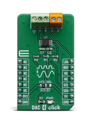 Zestaw uruchomieniowy, C/A, MCP4728, Zestaw uruchomieniowy, DAC 4 click board