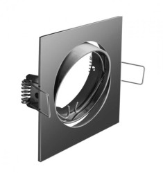 Sufitowa oprawa punktowa PORTO-K, IP20, kwadrat, czarny chrom, z regulacją kąta, TYP DT10