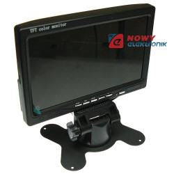 Monitor LCD-TFT 7" STAND-ALONE 12/24V 2xAVin do kamera cofania