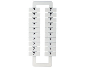 Oznacznik do złączek (EURO) 2,5-70mm2 /7/ biały 43192 /1 blister=20 szt/