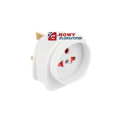 Adapter podróżny GBR PF-01GB Wielka Brytania, biały/czarny