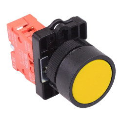 Techna PtecPNYellow Yellow Flush Push Button Switch 10A 1NC