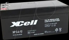 XP3.4-12 Lead-fleece battery, 12 V, 3.4 Ah
