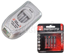 ładowarka GT BQC-4A18 LCD + 4X R03 AAA 1100