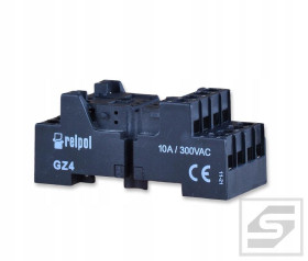 Gniazdo GZ4;10A/300VAC;RELPOL na szynę DIN;zaciski śrubowe;R4;R4N