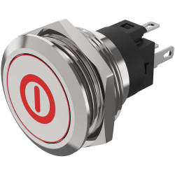 EAO 82-6151.1A14.B001 Series 82 Illuminated Pushbutton Momentary B001 Red 24V