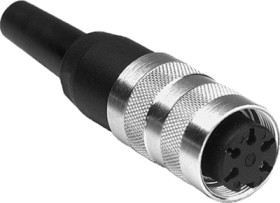 Jack, 6 pole, solder cup, screw locking, straight, T 3401 001