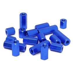 Blue Anodised Aluminium Standoff Set (4-pack)