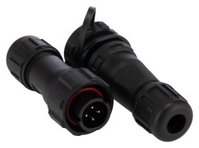 Przemysłowe złącza okrągłe 4, 4-pinowe SY13 Kabel, Układ szeregowy Wtyczka, gniazdo RS PRO