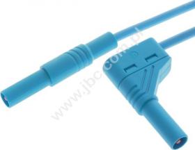 MLS WG 100/1 BL Przewód PVC 1,0mm2, 1,0m, wt.pr+wt.kąt 4mm, niebieski, Hirschmann, 934082102, MLSWG1001BL