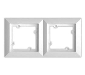 OPAL Ramka podwójna biała Ra-2 Op BI