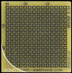 RE015-LF Prototyping board FR4 RM 2.54 mm 40.00 x 40.50 mm
