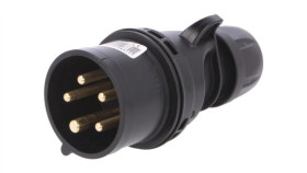 015-6X Złącze Zasilające 3-Fazowe Ac, Wtyk Męski, 16A/400Vac, Ip44