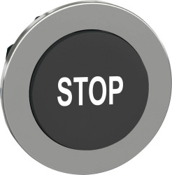 Schneider Electric ZB4FL234 ZB4FL234 Element czołowy dla przycisku płaski, resetowalny (Ø) 30.5 mm STOP chrom, czarny 1