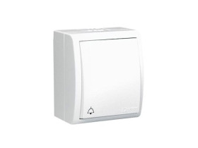 AQUARIUS Wyłącznik zwierny przycisk "dzwonek" natynkowy bryzgoszczelny IP54 biały AQD1/11 KONTAKT SIMON