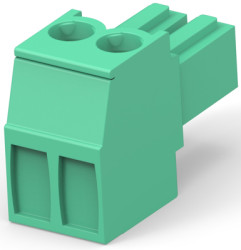 PCB terminal, 2 pole, pitch 3.5 mm, AWG 30-14, 11 A, cage clamp, green, 284506-2