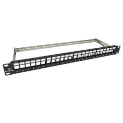 Patch panel 19" 24 porty 1U pusty z pod. PK020