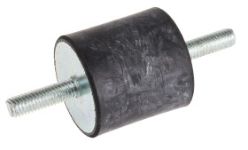 Podstawka antywibracyjna M6 średnica 30mm wysokość całkowita 30mm Cylinder męski-męski