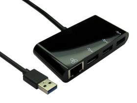 Adapter złącze A USB 3.0 złącze B RJ45 żeńskie rodzaj A Męskie rodzaj B Żeńskie RS PRO