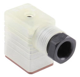 Złącze zaworu elektromagnetycznego B 2P+E 24 V AC/DC Żeński LED: Tak dławnica PG9 Śruba centralna Hirschmann