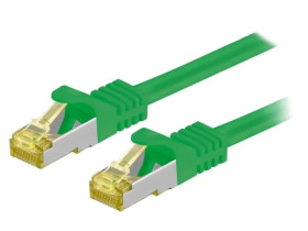 S/FTP7-CU-100GR Patch cord S/FTP 6a linka Cu LSZH zielony 10m 26AWG