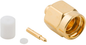 SMA plug 50 Ω, 0.085 semi-rigid, 0.086 semi-rigid, solder connection, straight, 901-9867-RFX