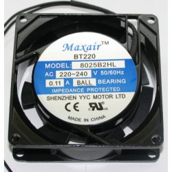 wentylator 80x25 kulkowy 230VAC 25,4m3/h, 2400obr, 31dBA