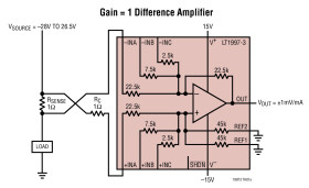 Precision, Wide Voltage Range Gain Selectable Amplifier