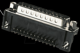 D-SUB plug, 25-pin, angled, RM 7.2