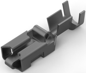 Uninsulated flat plug sleeve, 6.35 x 0.81 mm, 2.62 to 4.17 mm², AWG 13 to 11, brass, tin-plated, 341001-6