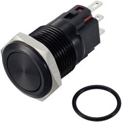 TruComponents 782606 Pushbutton ,Panel Mount,Off/(On),SPST,Solder,IP65