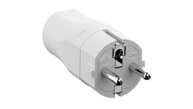 Wtyczka Bachmann Biała, Cee 7/7 2-Biegunowa Z Uziemieniem Ochronnym