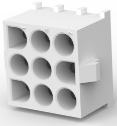 Pin header, 9 pole, pitch 6.35 mm, straight, black, 643426-1