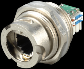 17-10034 RJ45 installation housing, IDC connector, shielded, metallic