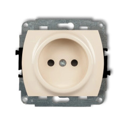TREND Gniazdo pojedyncze b/u beżowy 1GP-1p