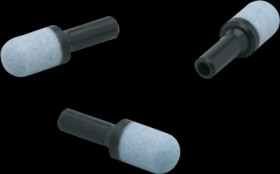 Silencer, 13.5 x 8 mm, L 43.5 mm, PP/PE, for Pneumatic, E75232