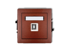 DECO Gniazdo USB-AB 2.0 brązowy metalik 9DGUSB-3 KARLIK