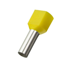 Tulejka kabl. izol. 2x6mm L12mm Podwójna, Dł. 12mm, Wago