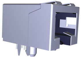 Złącze RJ45 Żeński Złącze RJ45 Montaż na płytce drukowanej Cat3 TE Connectivity, 90° 8-żyłowe