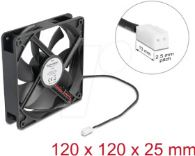 67292 Axial Fan 5 V DC, 120 x 120 x 25 mm black