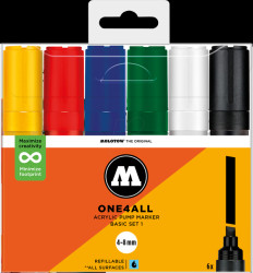 518171 Acrylic markers, 4 - 8 mm, 6 colours